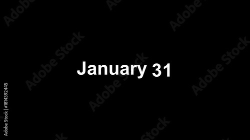 text animation type date of 