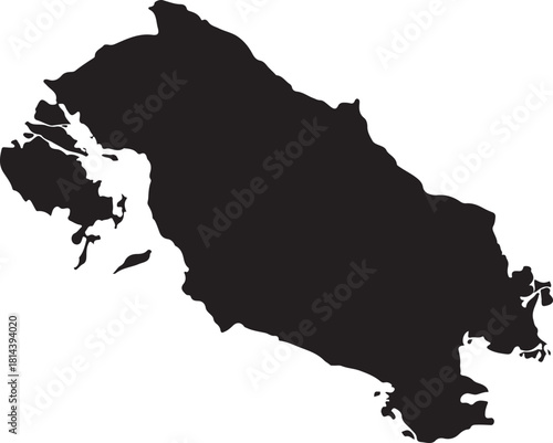 Panama Silhouette Central America Map