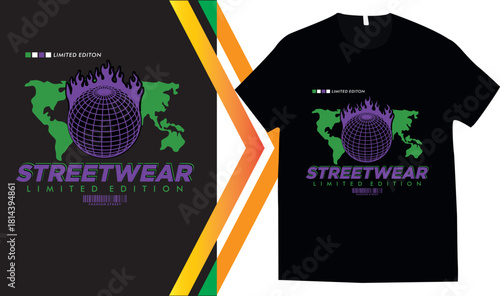 Urban style graphic design abstract illustration for t shirt, hoodie, typography t shirt design, authentic urban style streetwear design.
