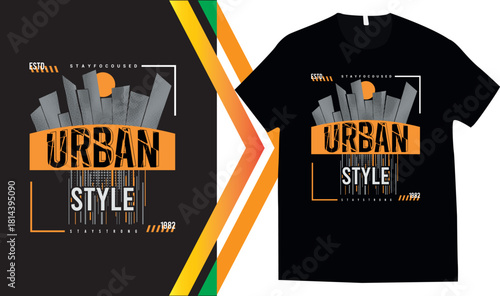 Urban style graphic design abstract illustration for t shirt, hoodie, typography t shirt design, authentic urban style streetwear design.