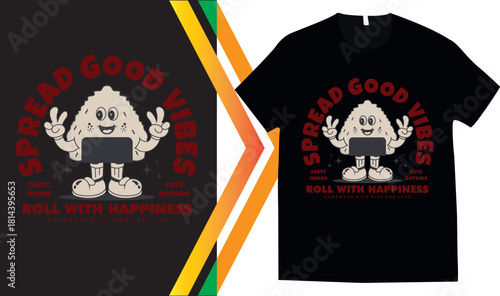 Urban style graphic design SPREAD GOOD VIBES abstract illustration for t shirt, hoodie, typography t shirt design, authentic urban style streetwear design.