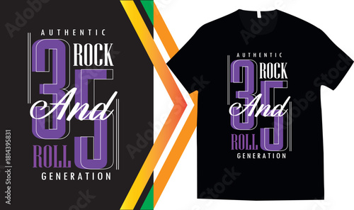 Urban style graphic design ROCK 35 abstract illustration for t shirt, hoodie, typography t shirt design, authentic urban style streetwear design.