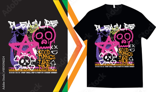 Urban style graphic design abstract illustration for t shirt, hoodie, typography t shirt design, authentic urban style streetwear design.