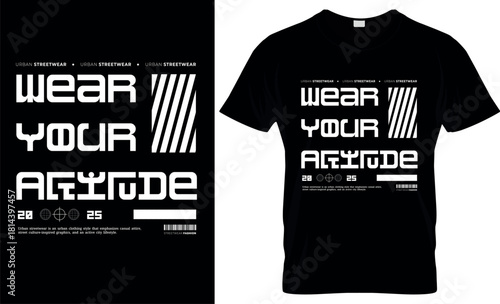 Urban style graphic design WEAR YOUR abstract illustration for t shirt, hoodie, typography t shirt design, authentic urban style streetwear design.