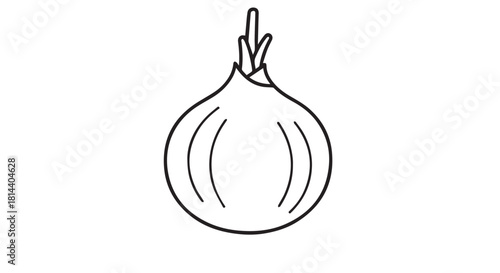 Close-up of a white onion bulb with layered skin and peeled outer layers prepared for slicing.