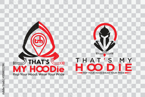 THAT'S MY HOODie logo design isolated transparent background