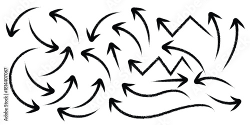 Hand-Drawn Arrow Set for Direction and Highlighting