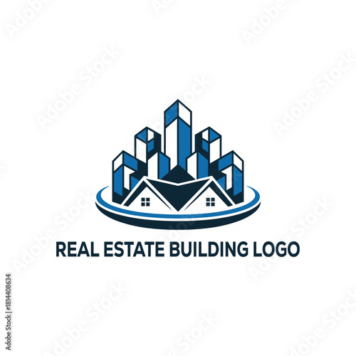 Real Estate Building Logo – Modern Property Construction and Housing Icon Design