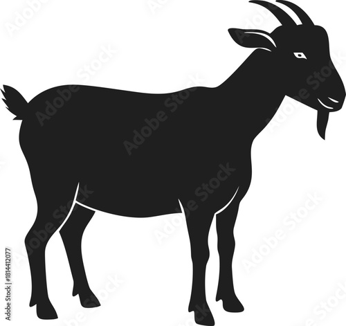 Farm Goat Animal Silhouette Vector