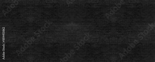 Black Brick Wall Background.