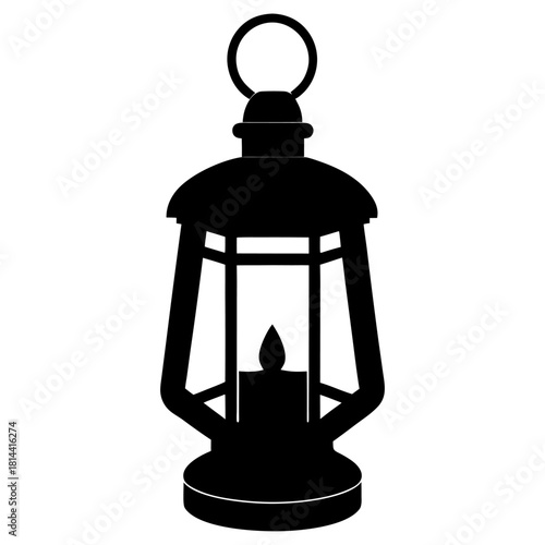 oil lamp isolated on white