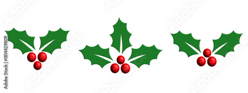 red tulips on white background, Merry Christmas and Happy New Year greeting cards. Vector illustration templates for holiday greeting card