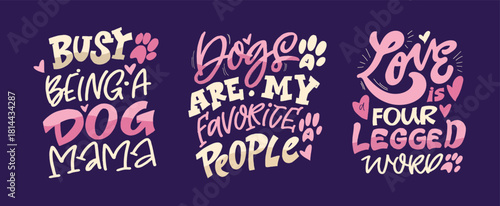 Funny hand drawn doodle lettering quote about pet lovers. Lettering for t-shirt design, mug print, bag print, clothes fashion. 100% hand drawn vector image.