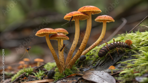mushrooms in the forest