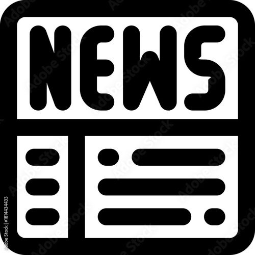 news line icon. Clean and minimalist vector icon for websites, mobile apps, presentations, and logos. Fully scalable and customizable for any project.