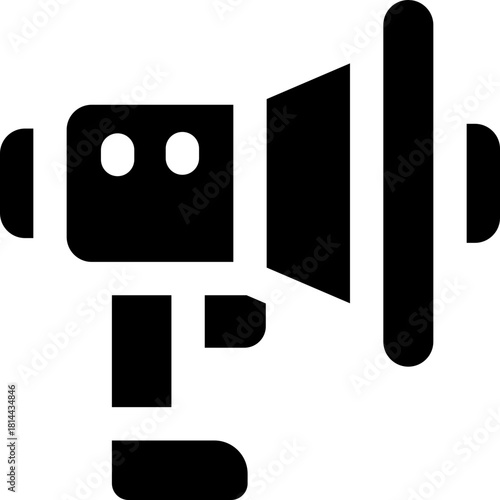 announcement glyph icon. Strong and solid vector icon for websites, mobile interfaces, presentations, and visual branding. High quality and easy to edit.