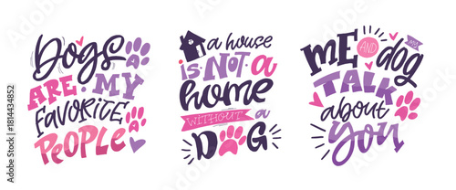 Funny hand drawn doodle lettering quote about pet lovers. Lettering for t-shirt design, mug print, bag print, clothes fashion. 100% hand drawn vector image.