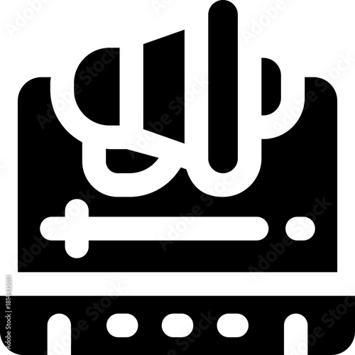 laptop glyph icon. Strong and solid vector icon for websites, mobile interfaces, presentations, and visual branding. High quality and easy to edit.