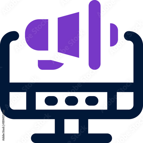 computer duotone icon. Sleek and modern vector icon for websites, mobile apps, marketing materials, and corporate design. Fully scalable and ready to use.