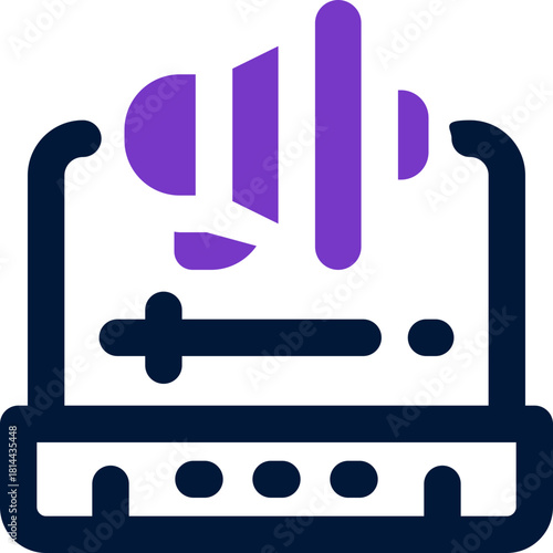 laptop duotone icon. Sleek and modern vector icon for websites, mobile apps, marketing materials, and corporate design. Fully scalable and ready to use.