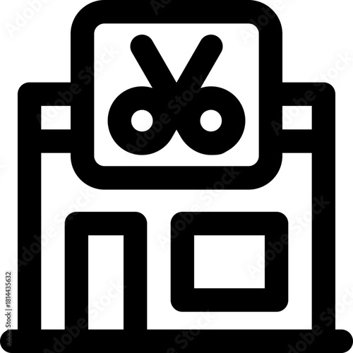 barbershop line icon. Clean and minimalist vector icon for websites, mobile apps, presentations, and logos. Fully scalable and customizable for any project.