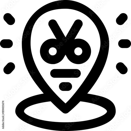 location line icon. Clean and minimalist vector icon for websites, mobile apps, presentations, and logos. Fully scalable and customizable for any project.