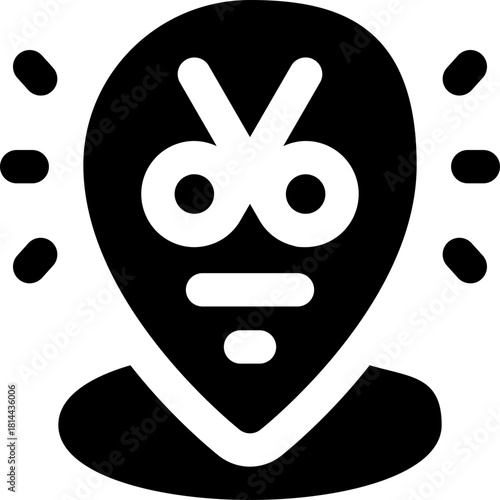 location glyph icon. Strong and solid vector icon for websites, mobile interfaces, presentations, and visual branding. High quality and easy to edit.