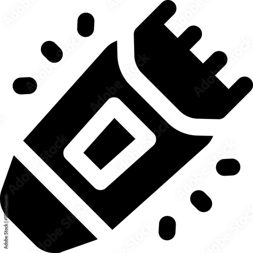 shaving glyph icon. Strong and solid vector icon for websites, mobile interfaces, presentations, and visual branding. High quality and easy to edit.