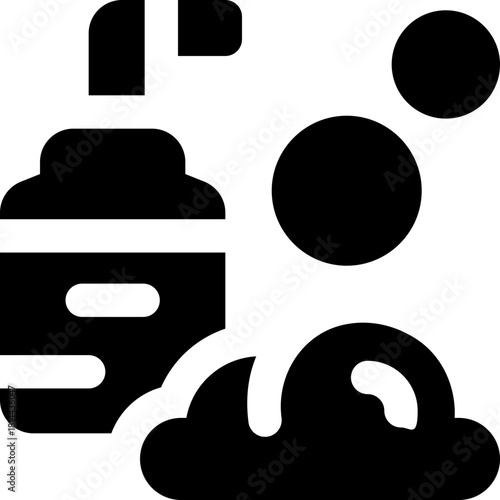 shampoo glyph icon. Strong and solid vector icon for websites, mobile interfaces, presentations, and visual branding. High quality and easy to edit.