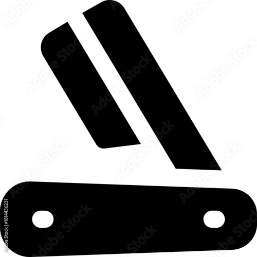 razor glyph icon. Strong and solid vector icon for websites, mobile interfaces, presentations, and visual branding. High quality and easy to edit.