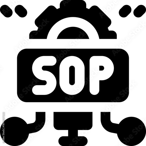 sop glyph icon. Strong and solid vector icon for websites, mobile interfaces, presentations, and visual branding. High quality and easy to edit.