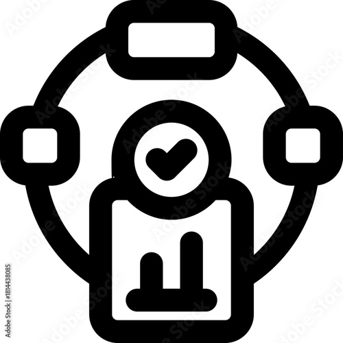 process line icon. Clean and minimalist vector icon for websites, mobile apps, presentations, and logos. Fully scalable and customizable for any project.