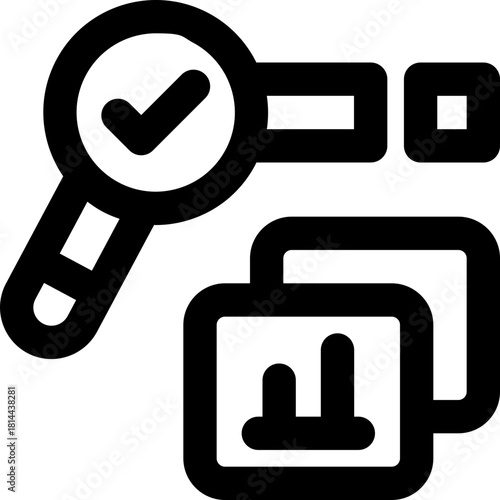 analytic line icon. Clean and minimalist vector icon for websites, mobile apps, presentations, and logos. Fully scalable and customizable for any project.