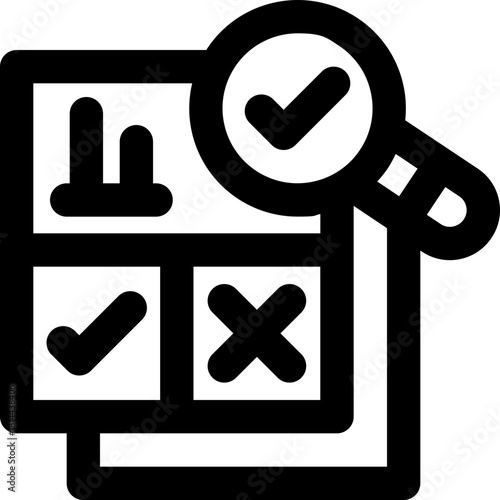 evaluation line icon. Clean and minimalist vector icon for websites, mobile apps, presentations, and logos. Fully scalable and customizable for any project.