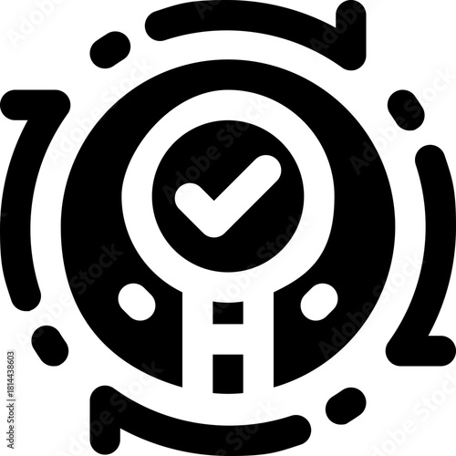 synchronization glyph icon. Strong and solid vector icon for websites, mobile interfaces, presentations, and visual branding. High quality and easy to edit.