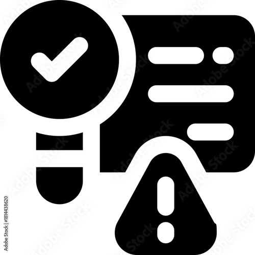 risk glyph icon. Strong and solid vector icon for websites, mobile interfaces, presentations, and visual branding. High quality and easy to edit.