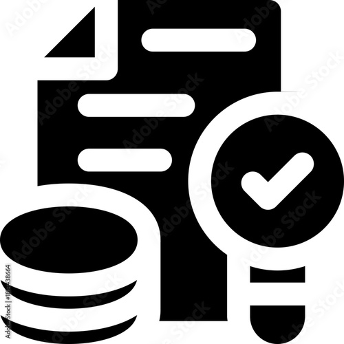 data analytic glyph icon. Strong and solid vector icon for websites, mobile interfaces, presentations, and visual branding. High quality and easy to edit.