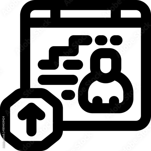 improvement line icon. Clean and minimalist vector icon for websites, mobile apps, presentations, and logos. Fully scalable and customizable for any project.