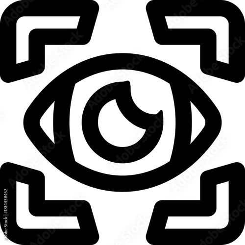 vision line icon. Clean and minimalist vector icon for websites, mobile apps, presentations, and logos. Fully scalable and customizable for any project.