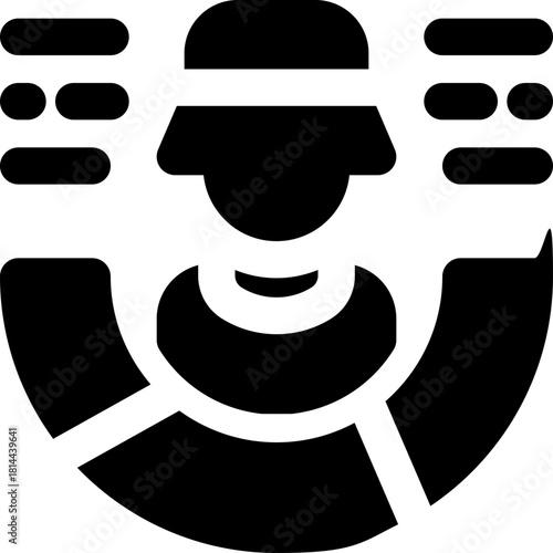 skill glyph icon. Strong and solid vector icon for websites, mobile interfaces, presentations, and visual branding. High quality and easy to edit.