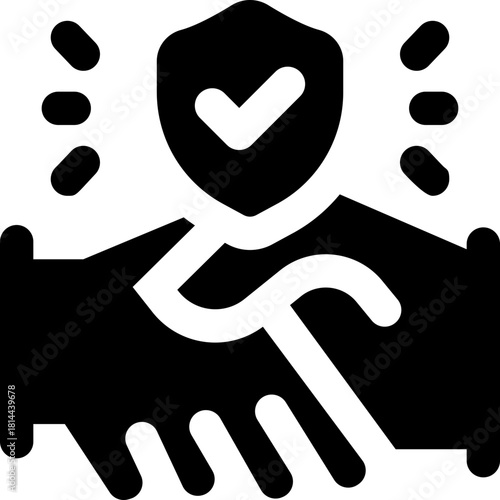 trust glyph icon. Strong and solid vector icon for websites, mobile interfaces, presentations, and visual branding. High quality and easy to edit.