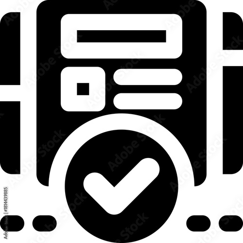 evaluate glyph icon. Strong and solid vector icon for websites, mobile interfaces, presentations, and visual branding. High quality and easy to edit.