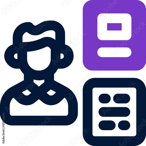 participant duotone icon. Sleek and modern vector icon for websites, mobile apps, marketing materials, and corporate design. Fully scalable and ready to use.