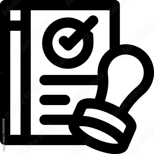 approval line icon. Clean and minimalist vector icon for websites, mobile apps, presentations, and logos. Fully scalable and customizable for any project.