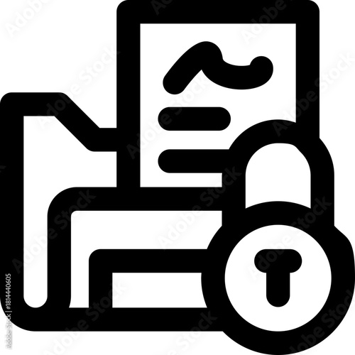 confidential line icon. Clean and minimalist vector icon for websites, mobile apps, presentations, and logos. Fully scalable and customizable for any project.