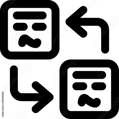 transaction line icon. Clean and minimalist vector icon for websites, mobile apps, presentations, and logos. Fully scalable and customizable for any project.