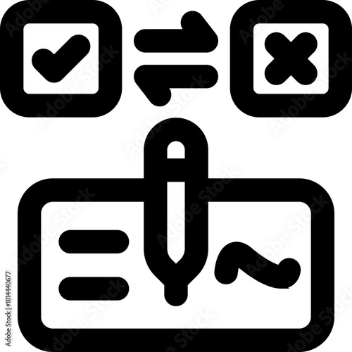 correction line icon. Clean and minimalist vector icon for websites, mobile apps, presentations, and logos. Fully scalable and customizable for any project.