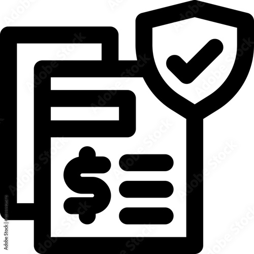 indemnity line icon. Clean and minimalist vector icon for websites, mobile apps, presentations, and logos. Fully scalable and customizable for any project.