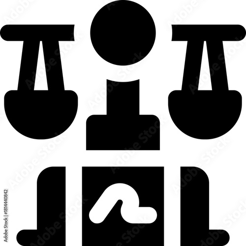 legal glyph icon. Strong and solid vector icon for websites, mobile interfaces, presentations, and visual branding. High quality and easy to edit.