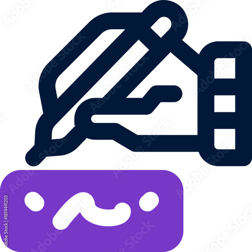 signature duotone icon. Sleek and modern vector icon for websites, mobile apps, marketing materials, and corporate design. Fully scalable and ready to use.